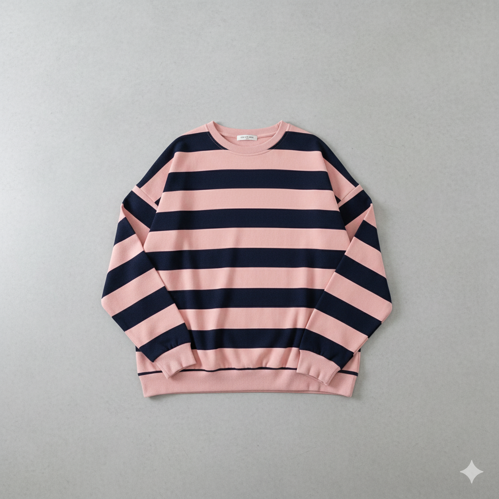 Damen Pullover Kuschelig Lässig | Gestreift | Rundhals