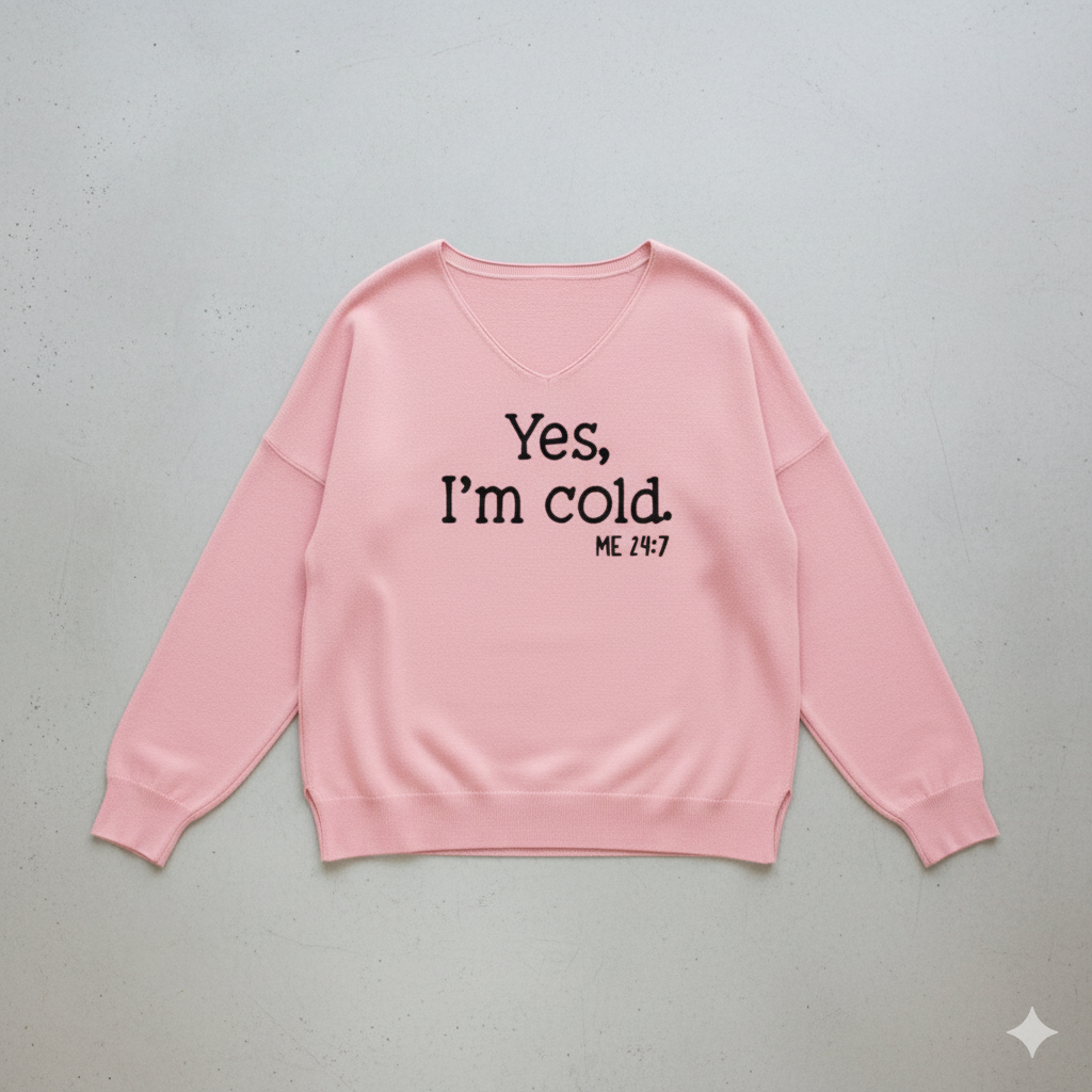 Damenpullover mit V Ausschnitt und Print | Freizeit