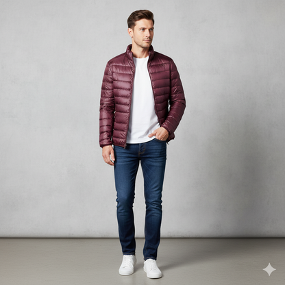 Leichte Herren Steppjacke mit Stehkragen | Übergang | Atmungsaktiv