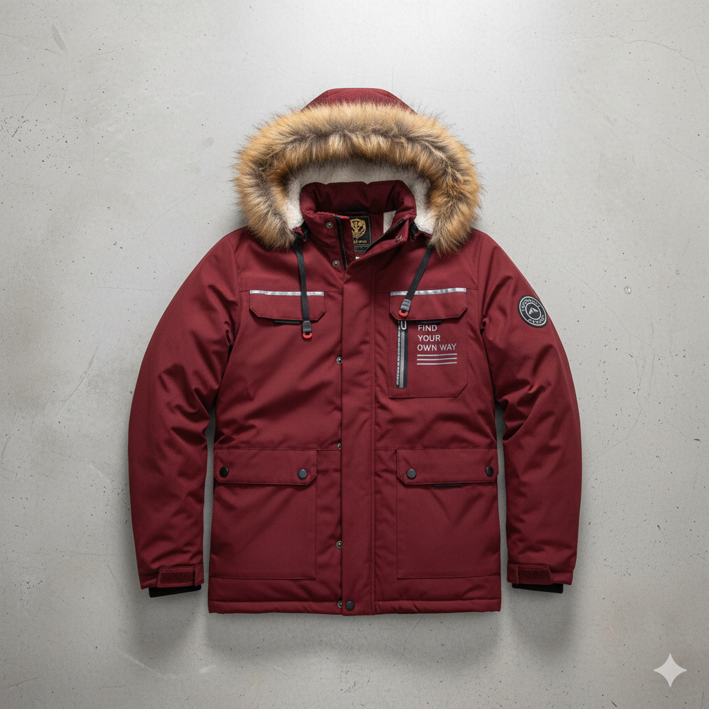 Herren Winterparka mit Kapuze | Winddicht & Warm