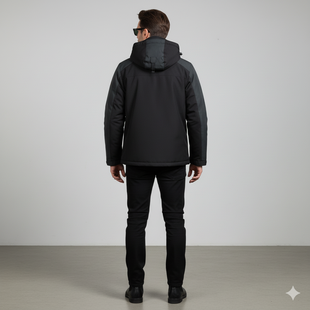 Herren Skijacke mit Kapuze | Winddicht & Warm | Winter Outdoor