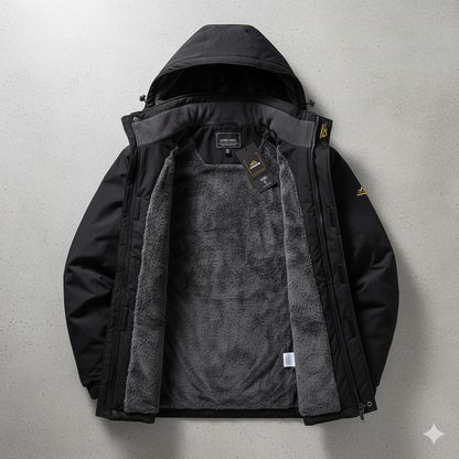 Herren Skijacke mit Kapuze | Winddicht & Warm | Winter Outdoor