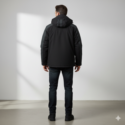Herren Skijacke mit Kapuze | Winddicht & Warm | Winter Outdoor