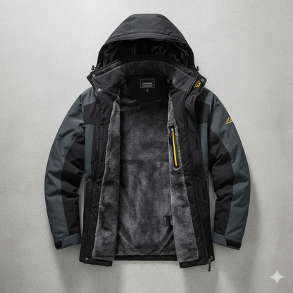 Herren Skijacke mit Kapuze | Winddicht & Warm | Winter Outdoor