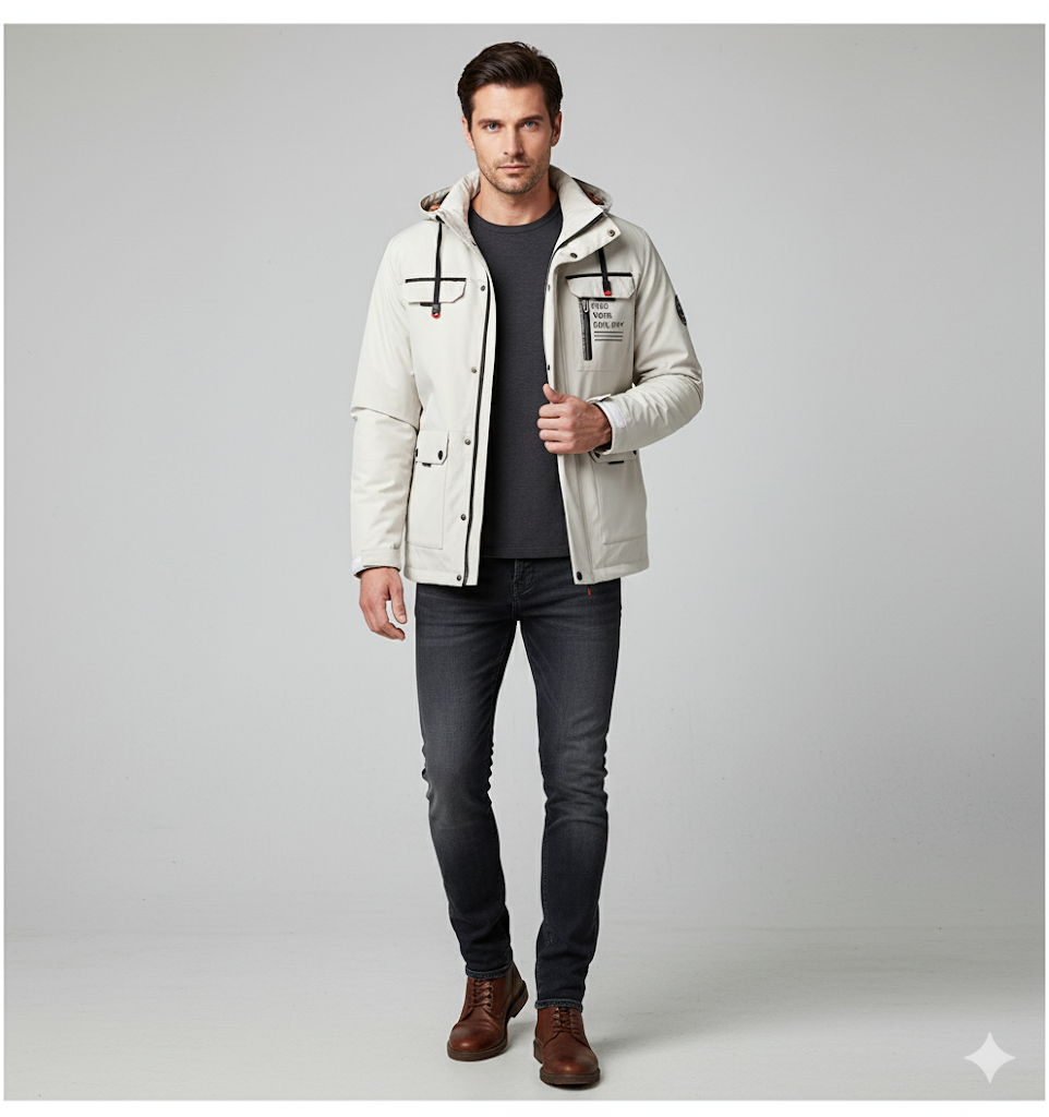Herren Winterparka mit Kapuze | Winddicht & Warm