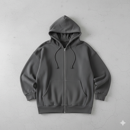 Langer Damen Hoodie mit Reißverschluss | Warm & Bequem für Winter