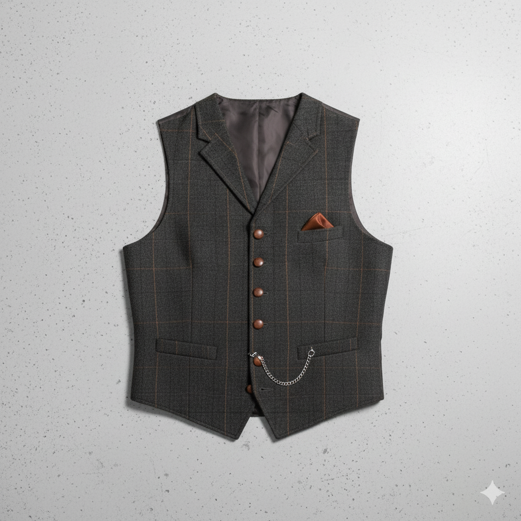 Herren Weste mit Karomuster | Elegant & Modern | Herbst/Winter